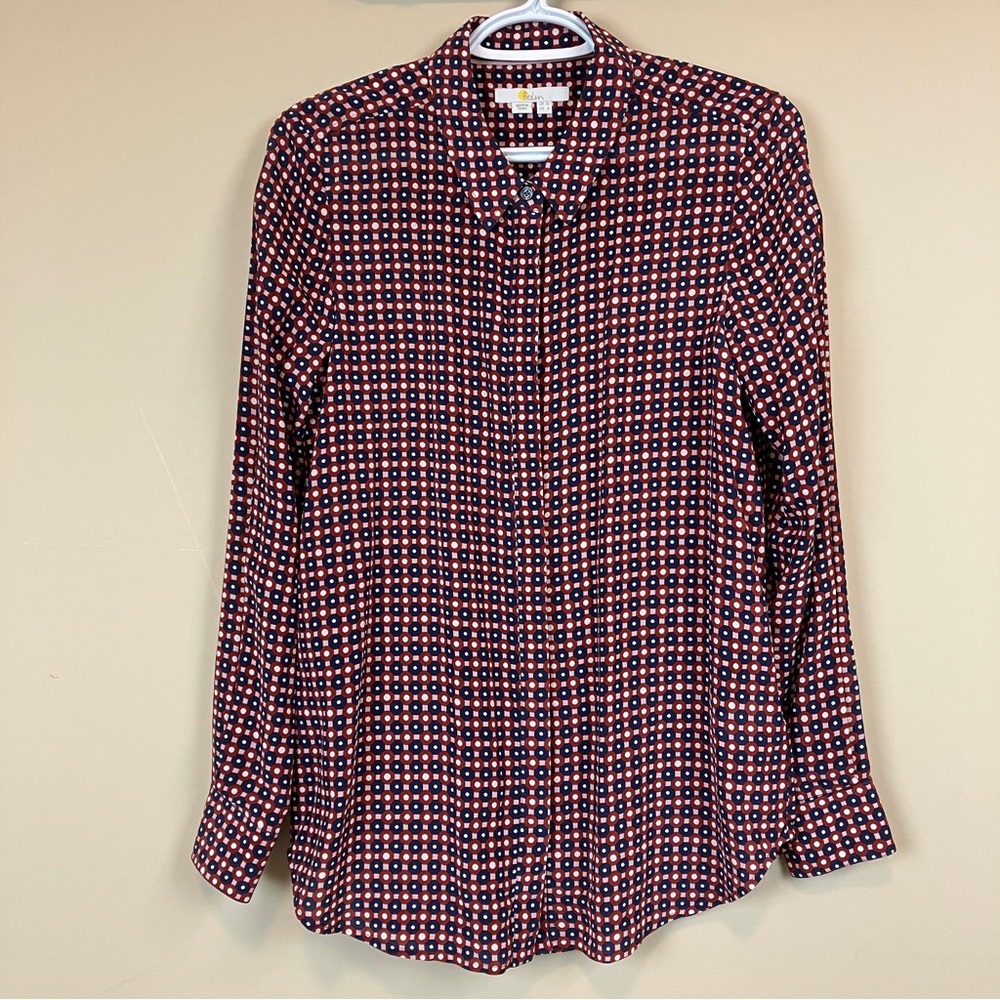 Boden Women’s Silk Button Front Shirt Size  6. 
100% silk